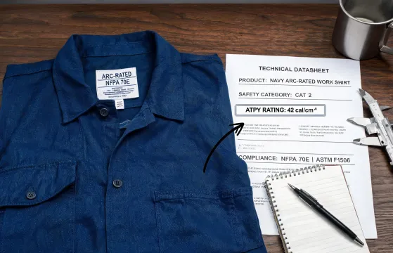 Arc-rated work shirt