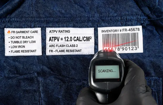 FR garment labeling