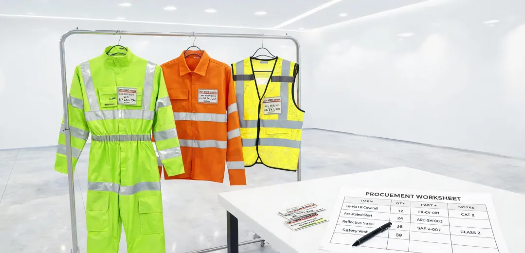 FR workwear product catalog